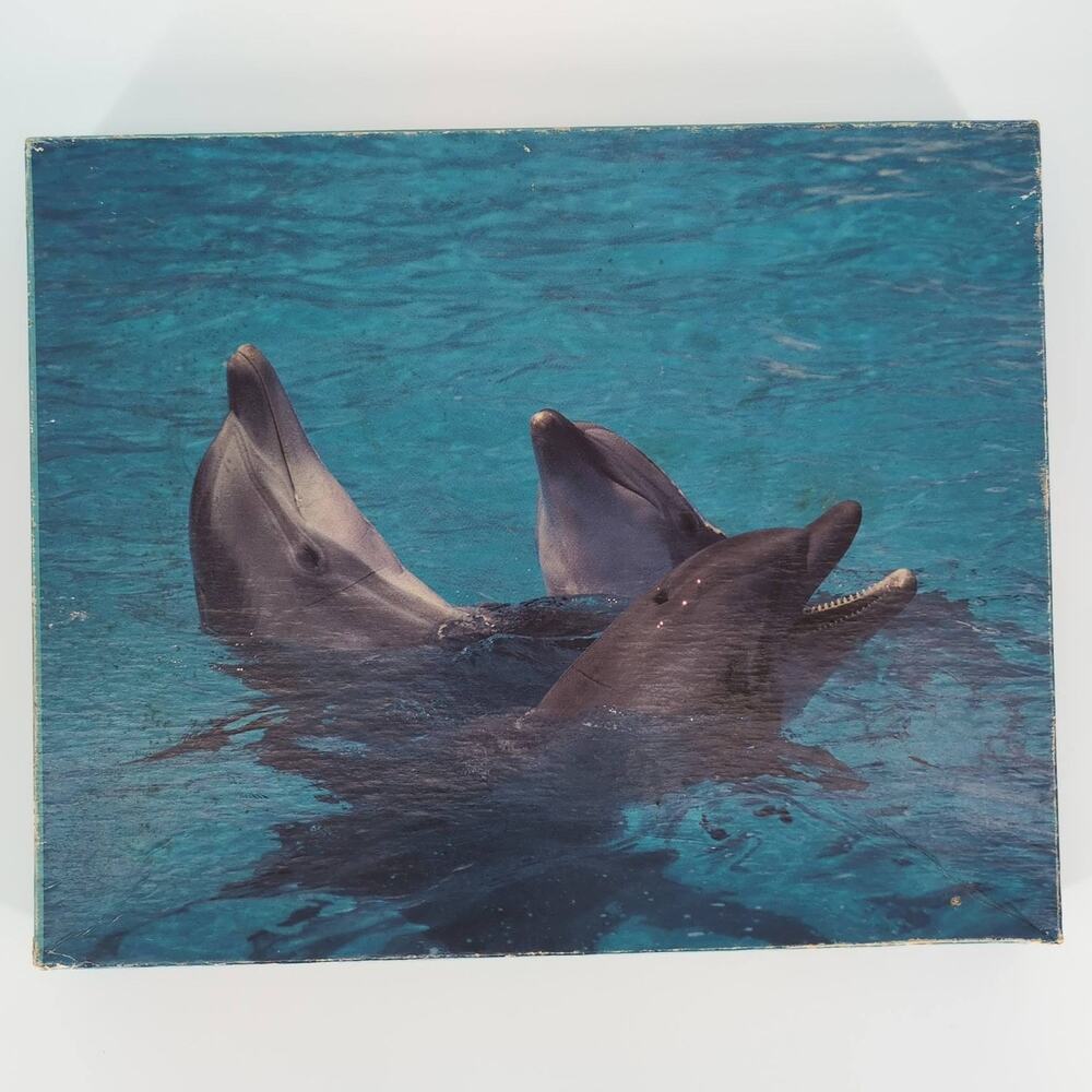 Vintage Dolphins 550 Interlocking Pieces Jigsaw Puzzle - Good Used Condition